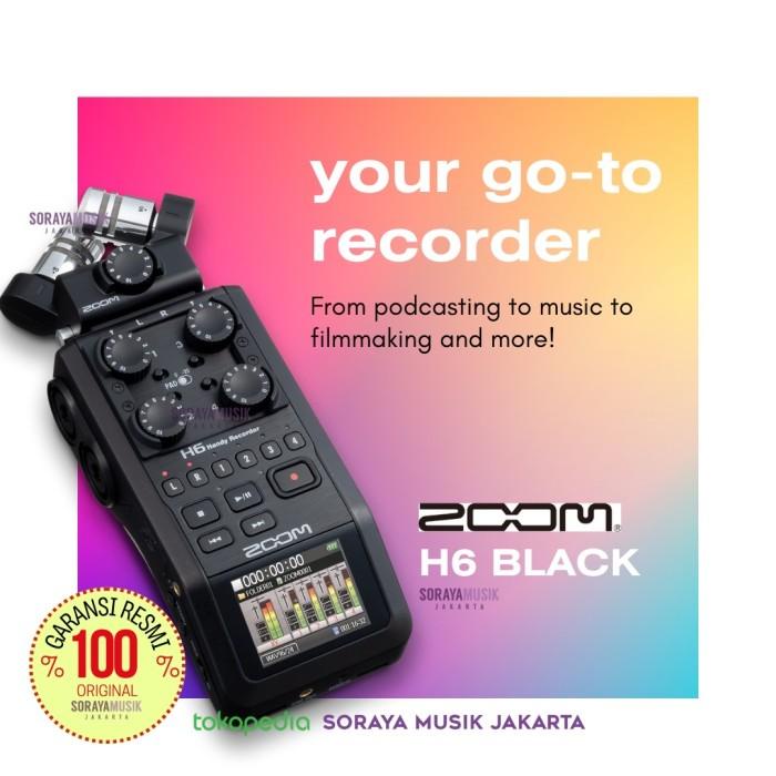 Jual ZOOM H6N ALL BLACK Handy Recorder UNIT ONLY Accesories NOT ...