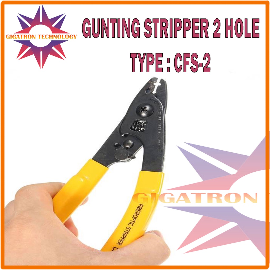 Jual Stripper Fiber Optik 2 Hole CFS-2 / Tang Fiber Optical Stripper ...