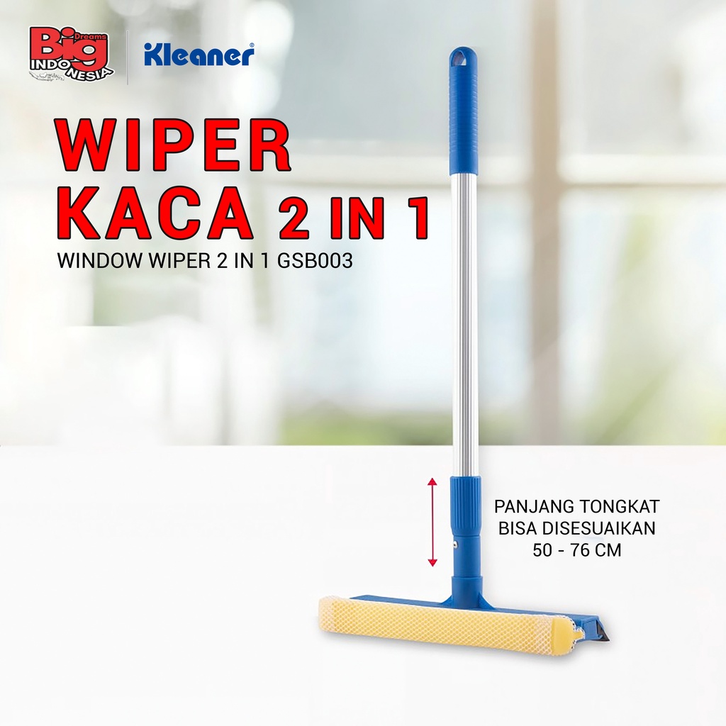 Jual Wiper Teleskopik 2 In 1 Alat Pembersih Kaca Jendela Spons ...