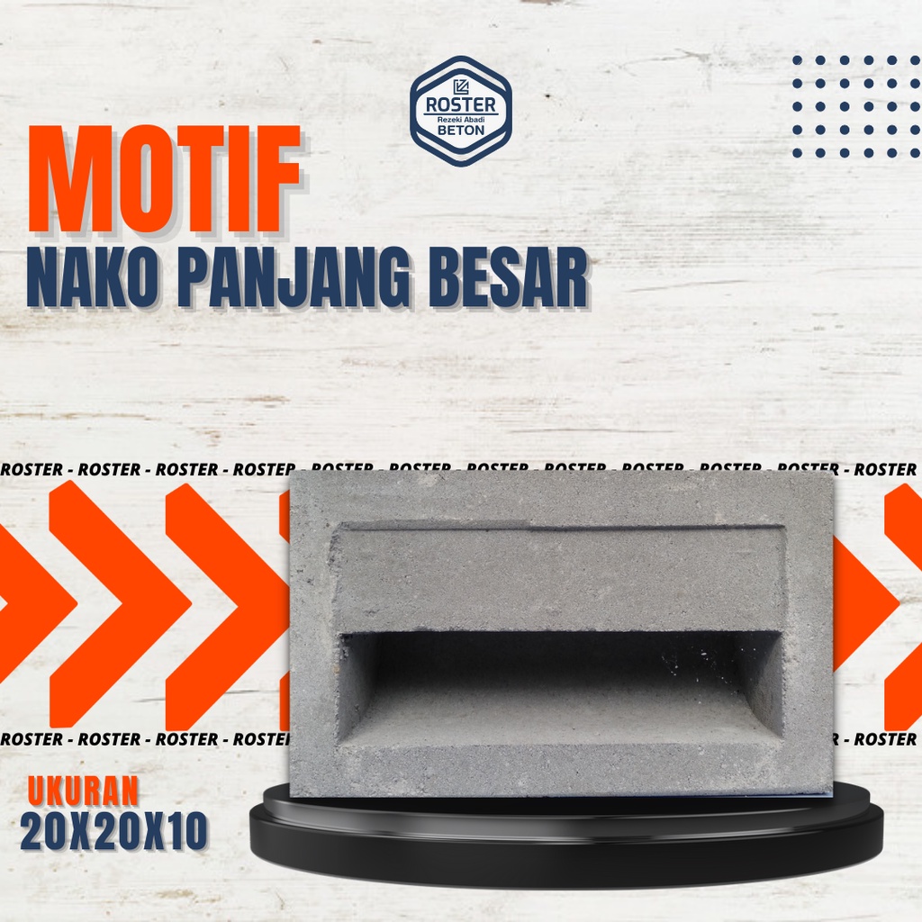 Jual Roster Beton Minimalis Atau Lubang Angin Motif Nako Panjang Besar Atau Jalusi Besar Ukuran 3026