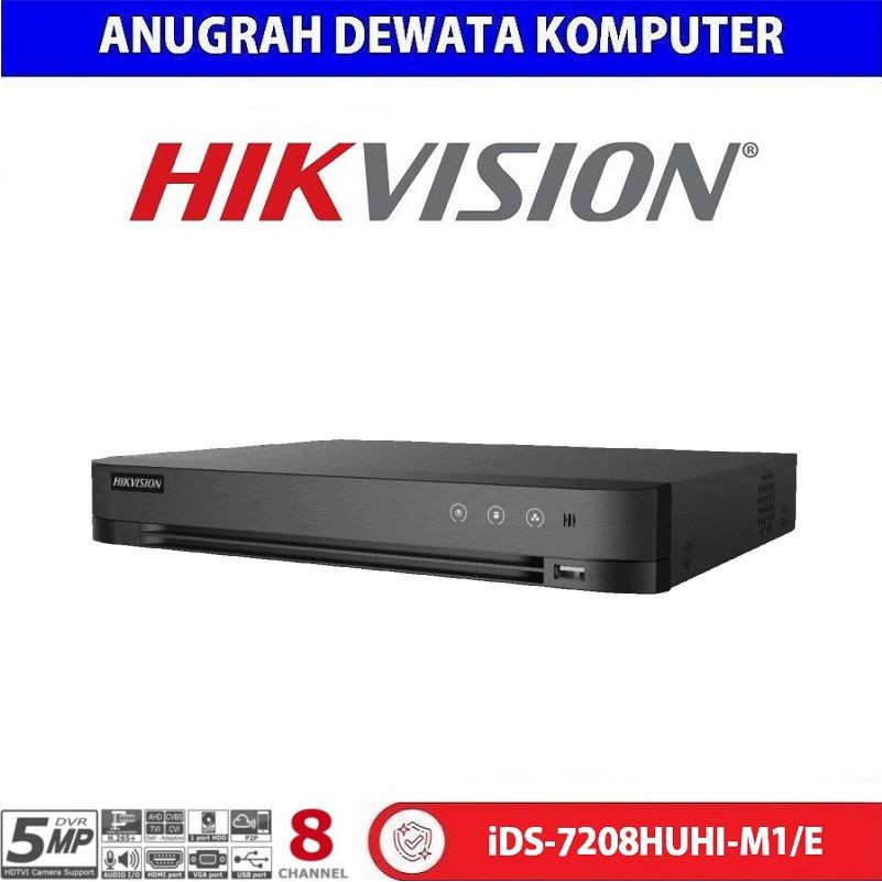 Jual DVR HIKVISION 8 CHANNEL IDS-7208HUHI-M1/E UP TO 8MP | Shopee Indonesia