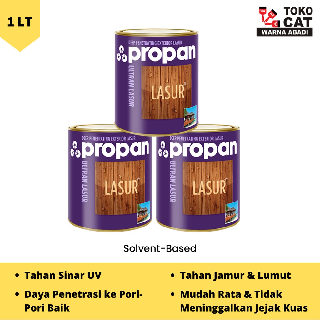 Jual Cat Politur Propan Ultran Lasur Warna 1 Liter Shopee Indonesia 6858