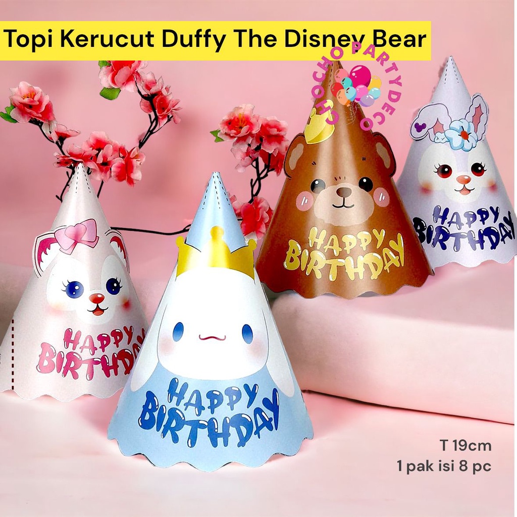 Jual Topi Ulang Tahun DUFFY & Friends / Topi Kerucut Stella Lou ...