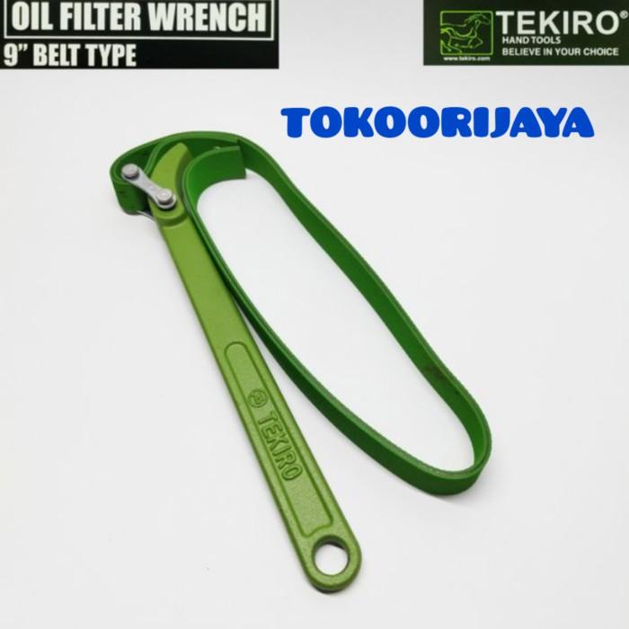 Jual KUNCI OLI FILTER KULIT 9" INCH TEKIRO / OIL FILTER WRENCH BELT Shopee Indonesia