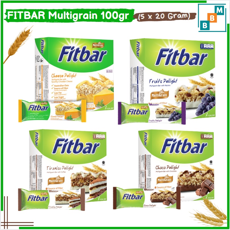 Jual Fitbar Multigrain Box Isi 5x20gr Cheese Choco Fruits Tiramisu ...