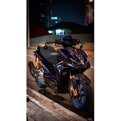 Jual STRIPING CUSTOM AEROX OLD 155 VVA BAHAN TRANSPARAN RAINBOW ...