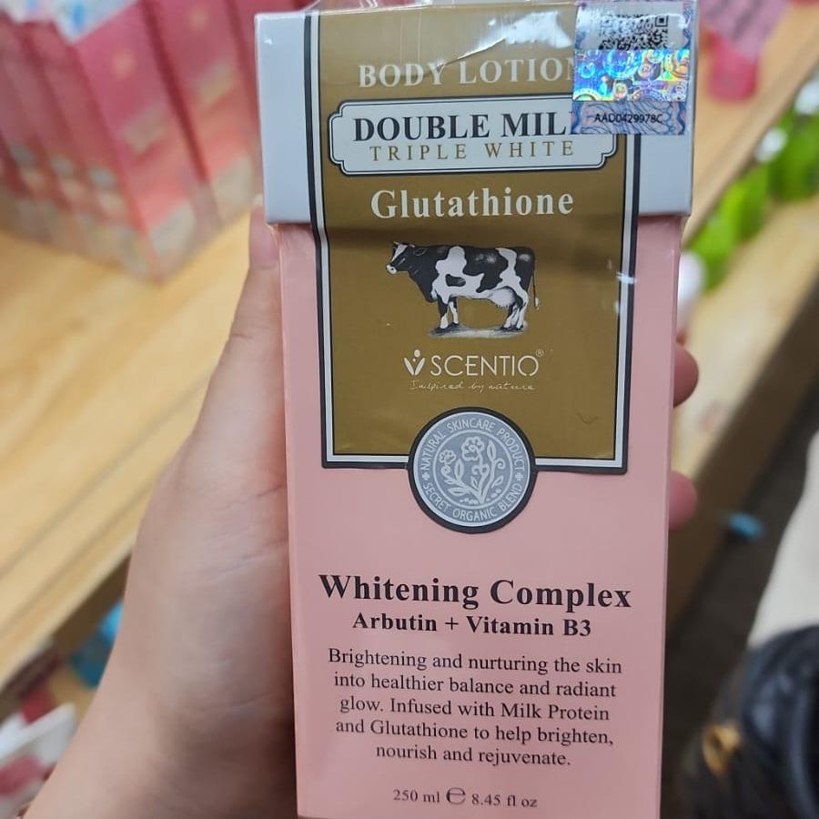Jual SCENTIO BODY LOTION DOUBLE MILK TRIPLE WHITE GLUTATHIONE WHITENING