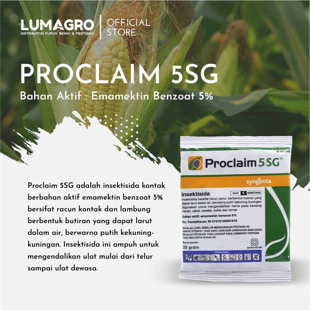 Jual Insektisida Proclaim 5SG 25gr Emamektin Benzoat Ampuh ...