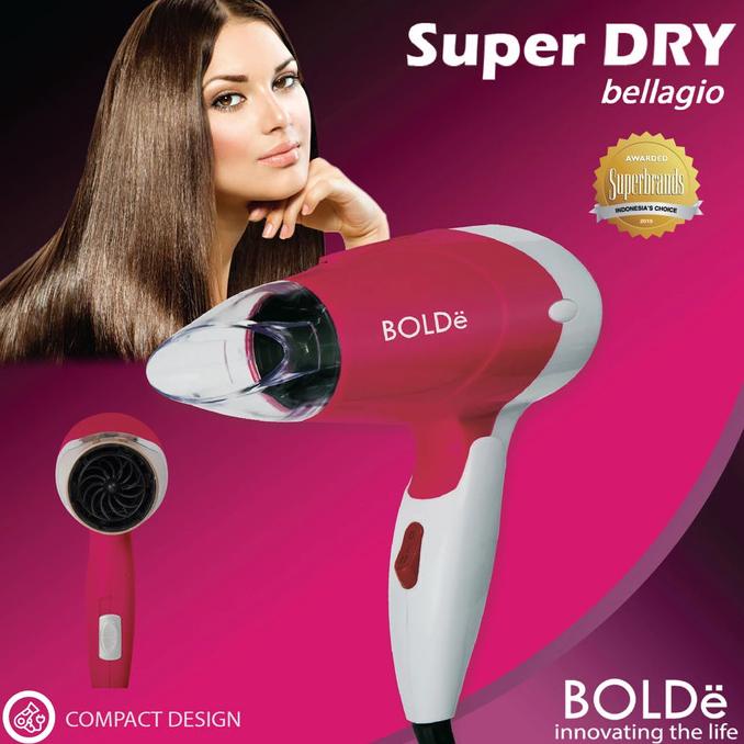 Jual BOLDe Super Dry BELLAGIO Hair Dryer Pengering Rambut 600 watt