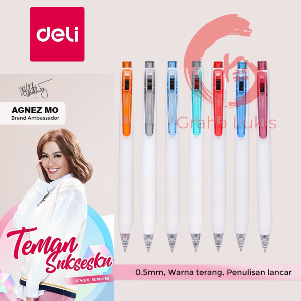 Jual [DELI X AGNEZ MO] Deli Color Gel Pen / Pulpen Gel Warna 0.5mm