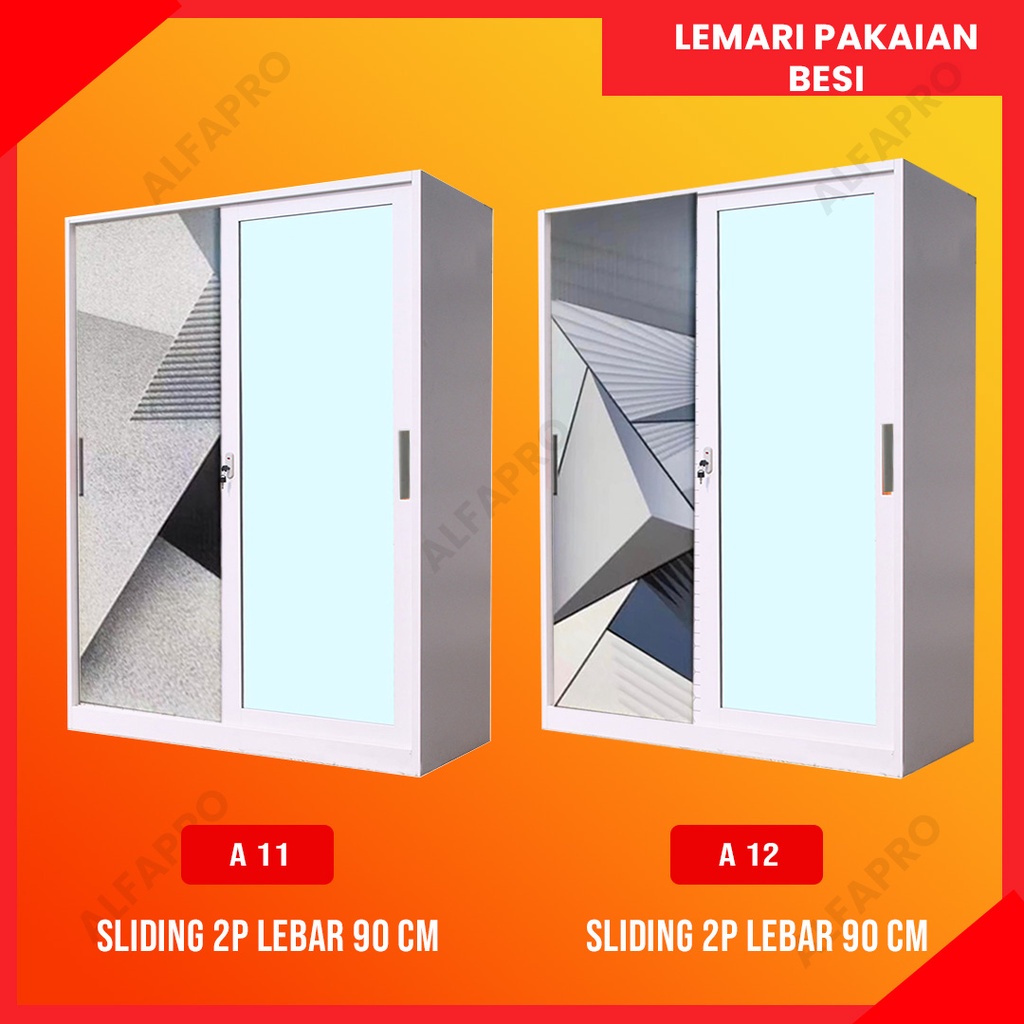 Jual Lemari Baju Besi - Lemari Pakaian Besi Sliding LBA11 & LBA12 ...