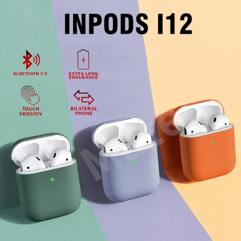 Jual Matei COD Headset Bluetooth 5.0 macaron Earphone TWS i12 Wireless ...
