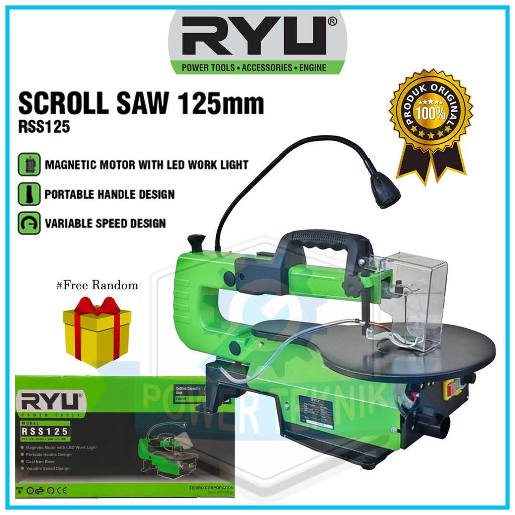 Jual Mesin Scroll Saw RYU RSS125 Mesin Gergaji Ukir Kayu Triplek