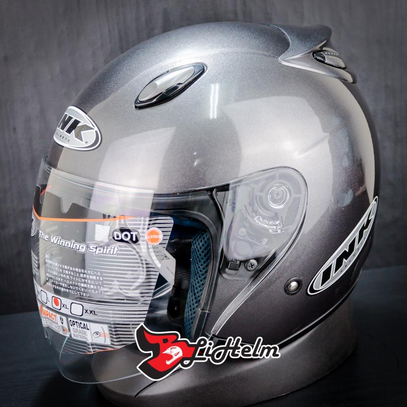 Jual HELM INK CENTRO JET SOLID GUNMETAL HALF FACE SINGLE VISOR