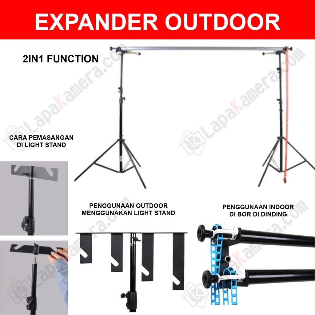 Jual Expander Background Outdoor 2in1, expander backdrop outdoor