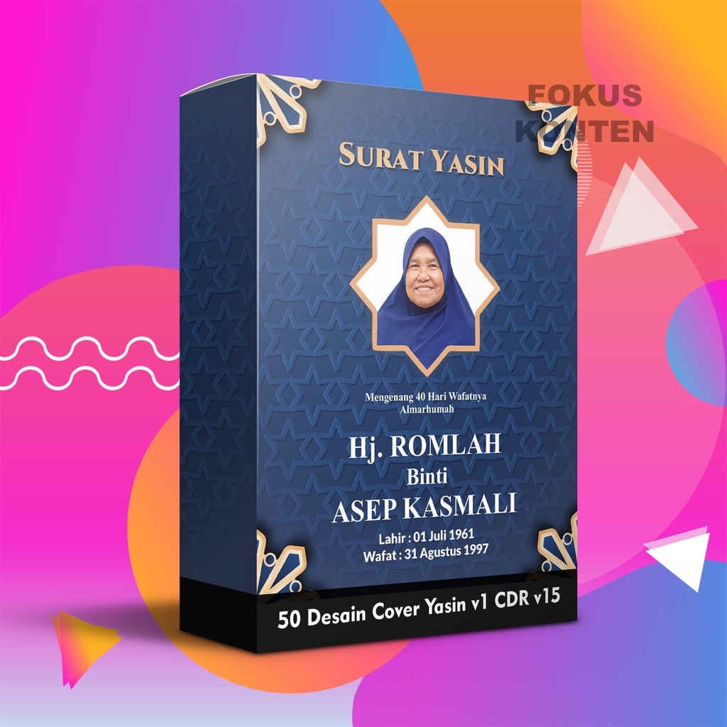 Jual 50 Desain Cover Yasin v3 CDR v15 Shopee Indonesia