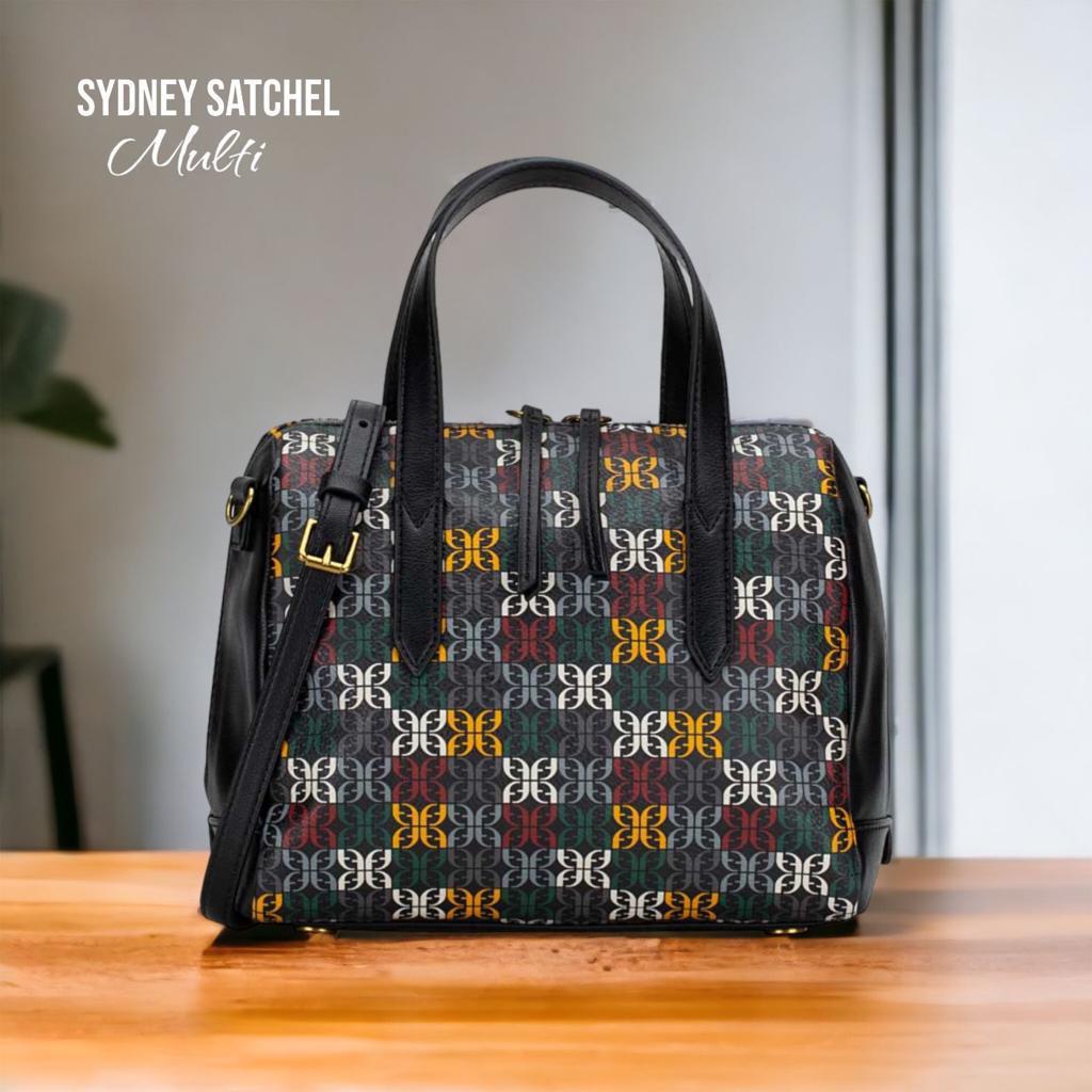 Jual Tas Wanita Branded Fossill Sydney Satchel SS Black Multicolor 100 Original Shopee Indonesia