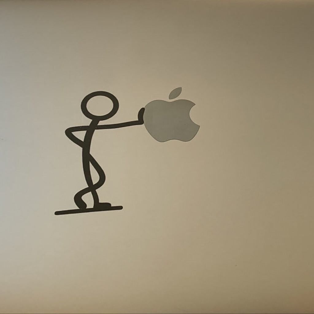 Jual Stiker Stickman Leaning on Apple - Laptop Decal Macbook Sticker ...