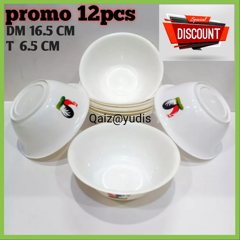 Jual Promo 12 Pcs Mangkuk Mie Ramen Bakso Ayam Jago Mangkok