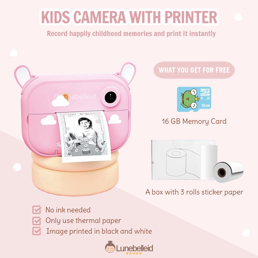 Jual kids camera with printer wifi kamera anak bisa cetak foto shopee