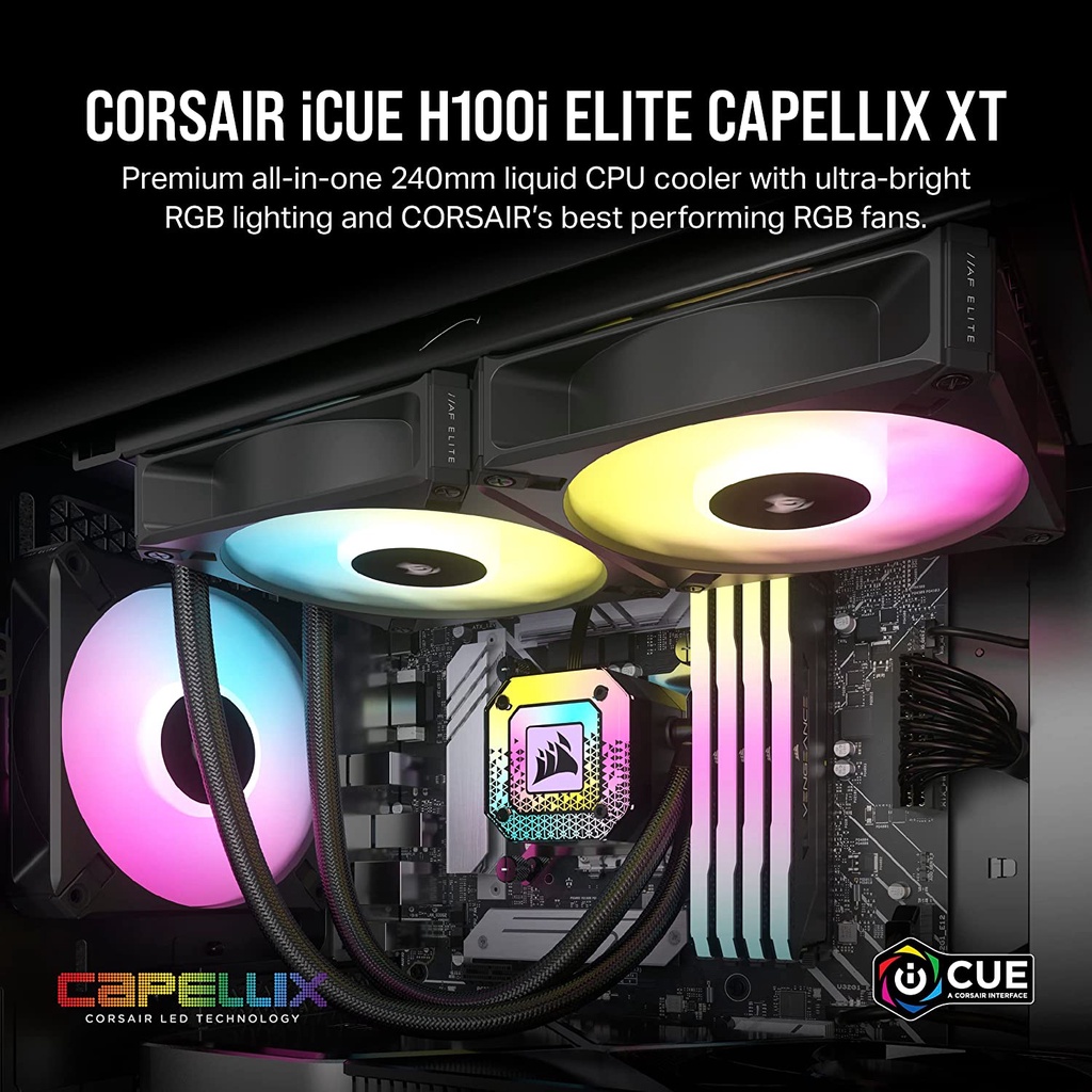 Jual Corsair Icue H100i Elite Capellix Xt Black 240mm Liquid Aio Water Cpu Cooler Processor