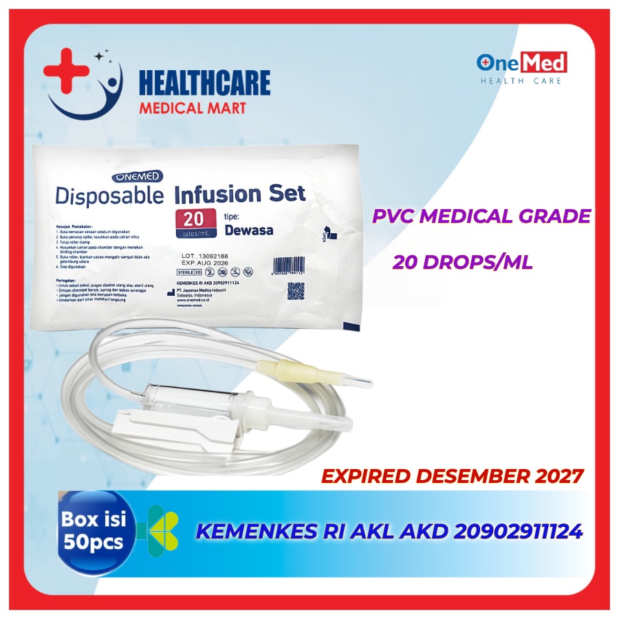 Jual InfuSet Onemed Dewasa Selang Infus Dewasa Onemed Infusion Set Alat