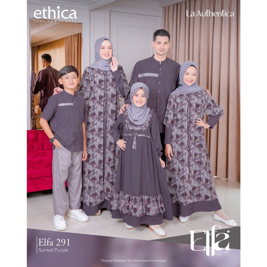 Jual Ethica Baju Muslim Sarimbit Couple Keluarga Elfa 291 Sunset Purple