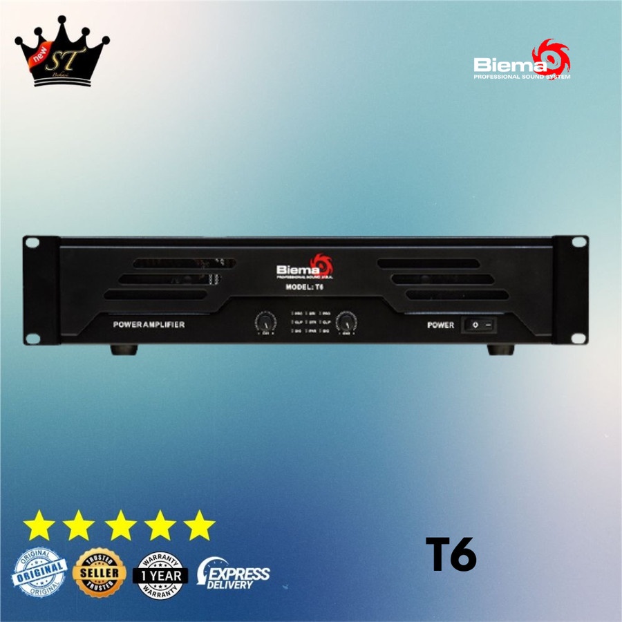 Jual Biema T6 T-6 Power Amplifier 1300 Watt Ampli Amply Sound System ...