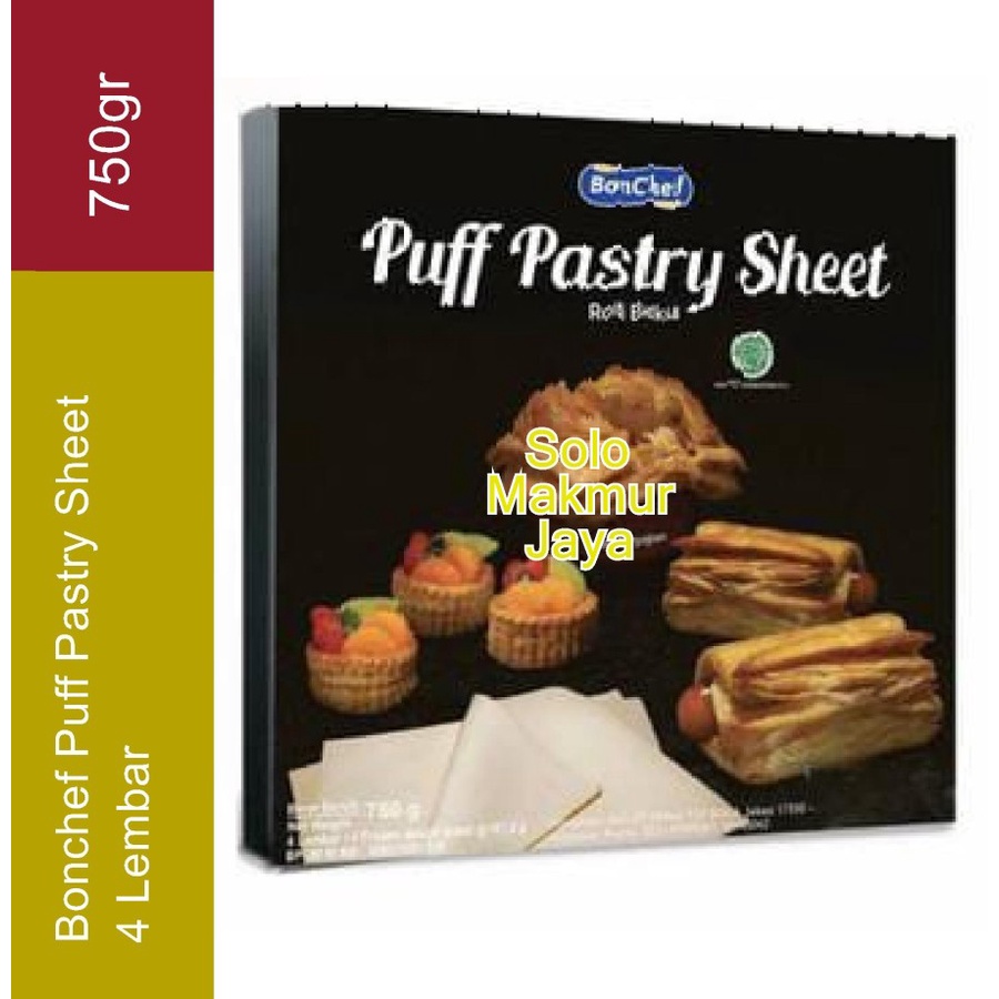 Jual Bonchef Puff Pastry 750G / 4 Lembar Pastry Sheet Instant 750gr
