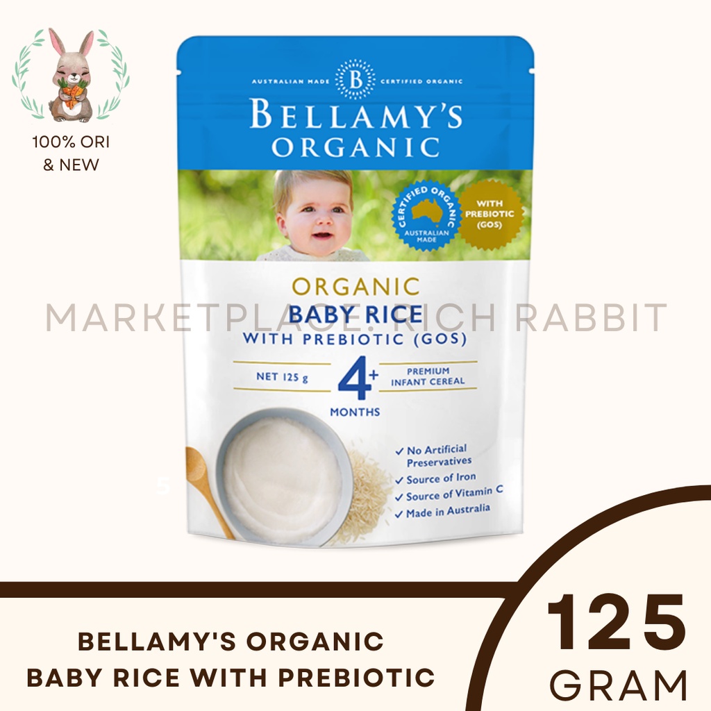 Jual Bellamy's Organic Baby Rice Prebiotic Bubur Bayi Mpasi Instant ...