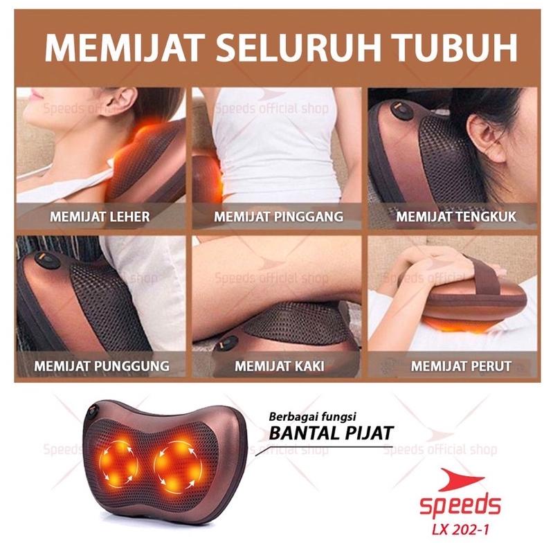 Jual Speeds Bantal Pijat Massage Pillow Mobil Bantal Pijat Leher