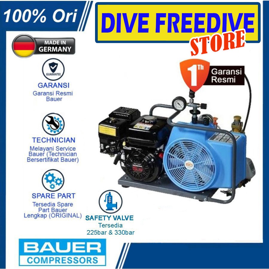 Jual Compressor Bauer Junior Ii Kompresor Komba Pengisi Isi Tabung Selam Tank Scuba Diving