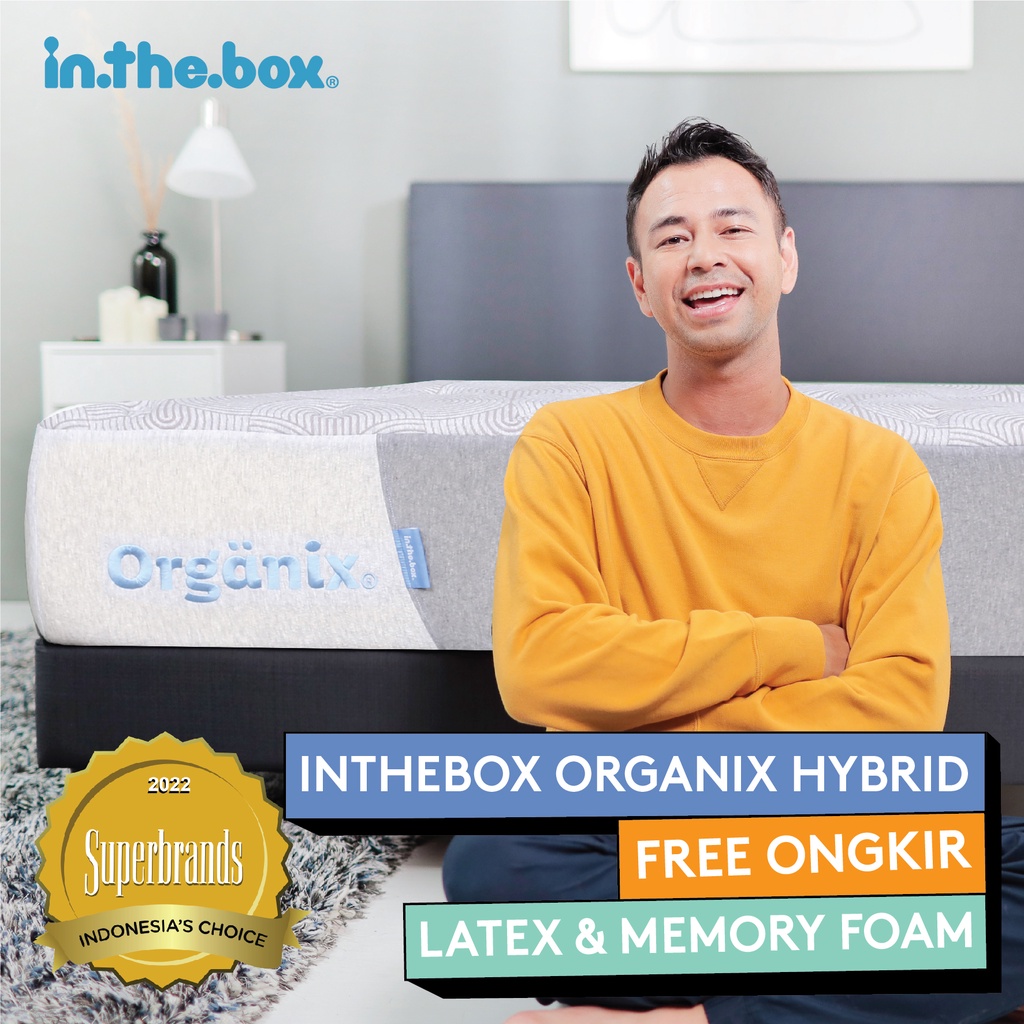 Jual Kasur Latex Busa IN THE BOX ORGANIX HYBRID | Shopee Indonesia