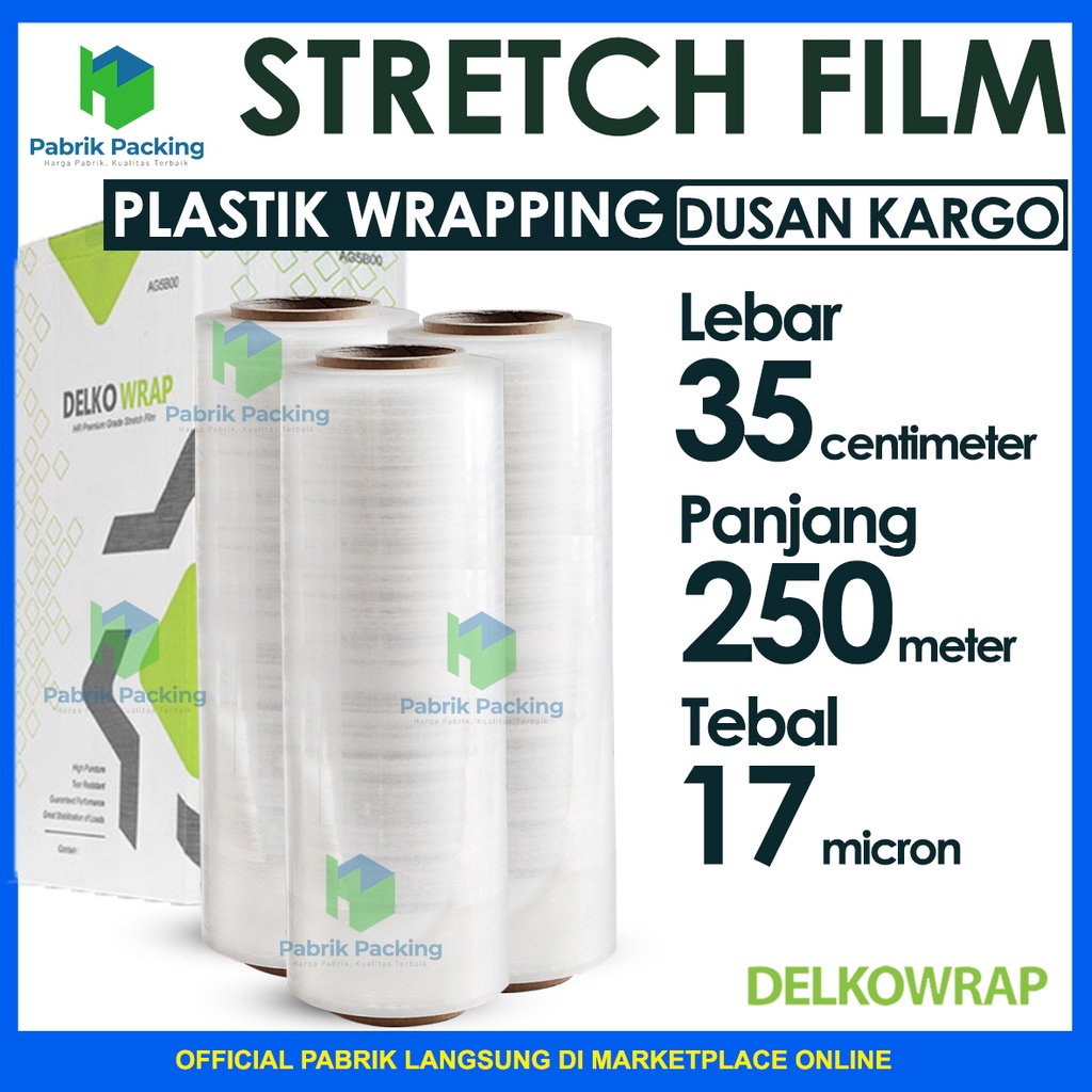 Jual Plastik wrapping stretch film bening perdus expedisi kargo 35CM X ...