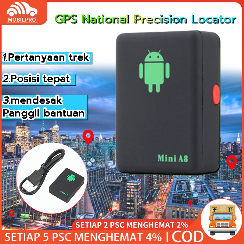Jual Alat Mini A8 Mobil/GPS Motor Mini GPS Tracker GSM Recording Voice
