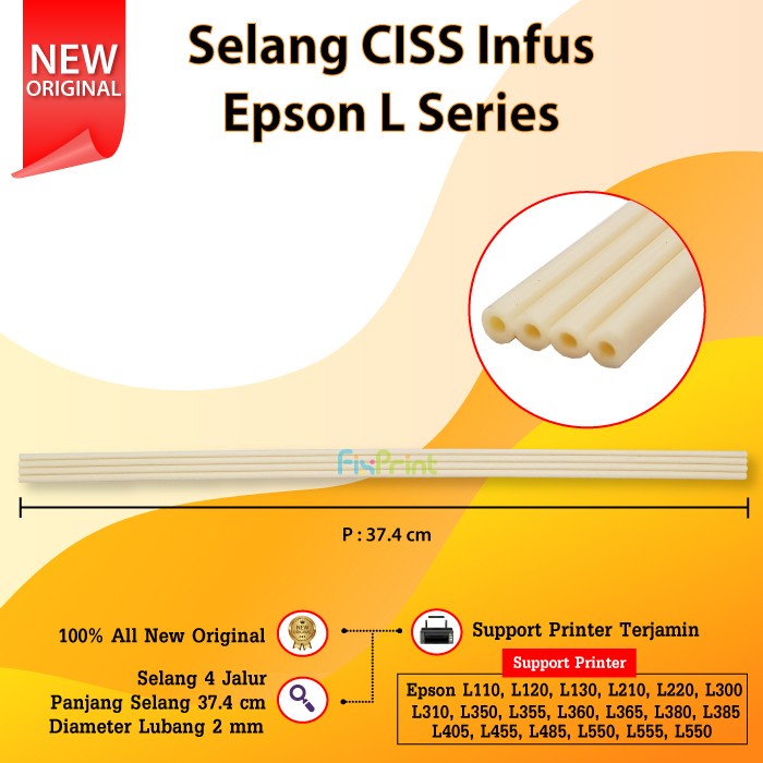 Jual Selang Ciss Infus Original Epson L110 L120 L200 L210 L220 L300 L350 Sae Shopee Indonesia 5170