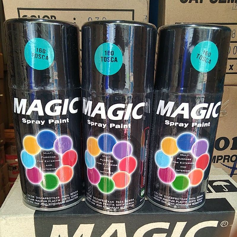 Jual pilok pilox magic spray paint magic tosca 160 biru tosca 300cc ...