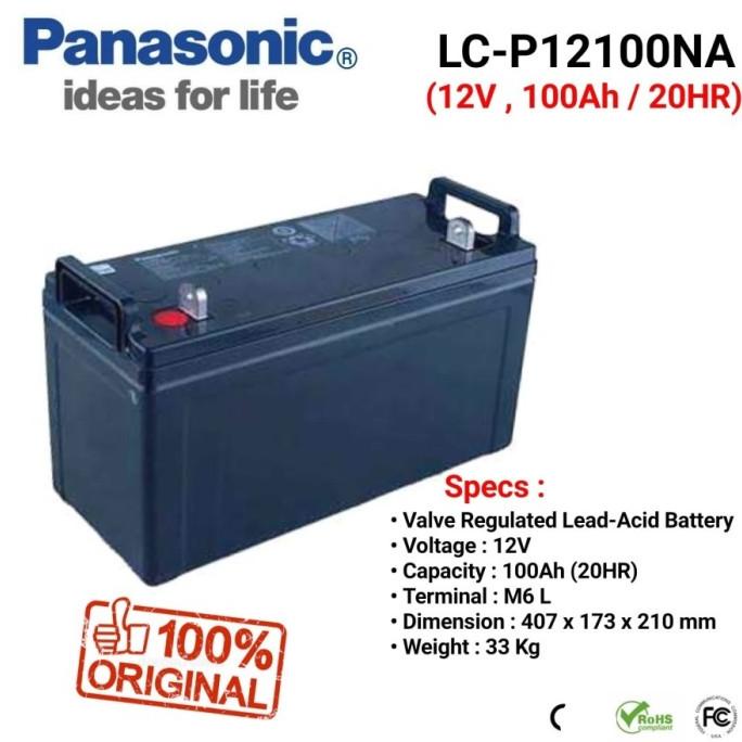 Jual Battery Kering Vrla Panasonic 12V 100AH Aki Kering Panasonic 12V