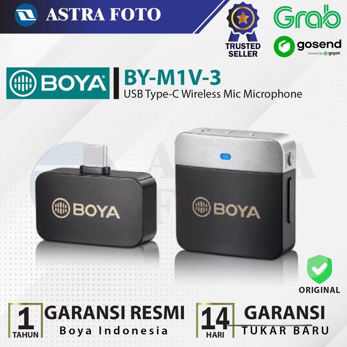 Jual BOYA BY-M1V-3 BY-MV1-4 2.4G Wireless Mic Microphone for USB Type-C ...