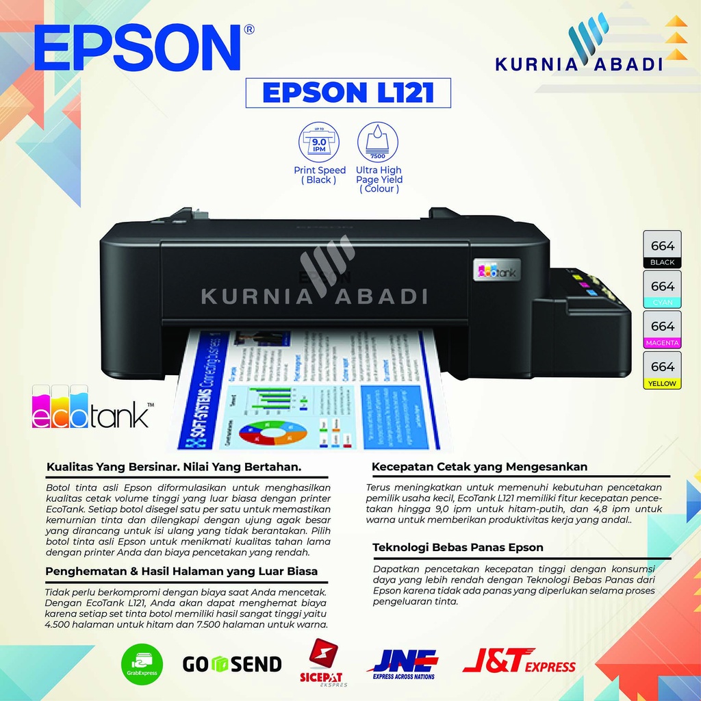Jual Printer Epson Ecotank L121 Ink Tank Single Function Shopee Indonesia 6487