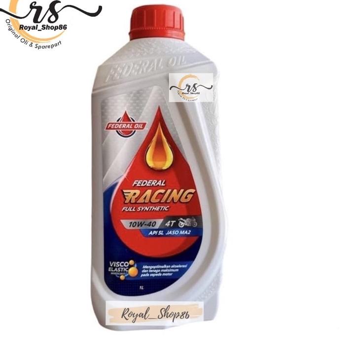 Jual ☛ Oli Federal Racing 10W-40 4T API SL JASO MA2 1Liter / Oli ...