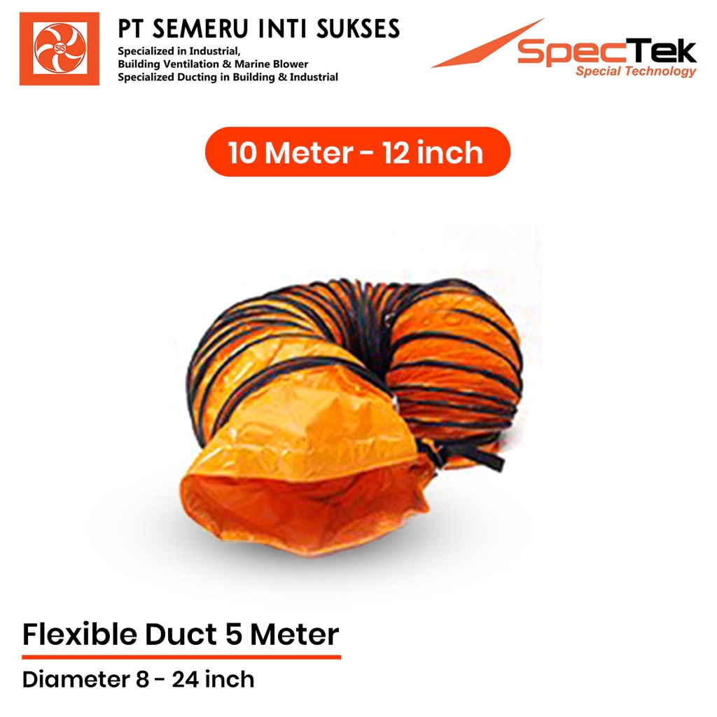 Jual Spectek Flexible Duct 10 Meter - 12 inch Selang Ducting SFD-12/10M ...