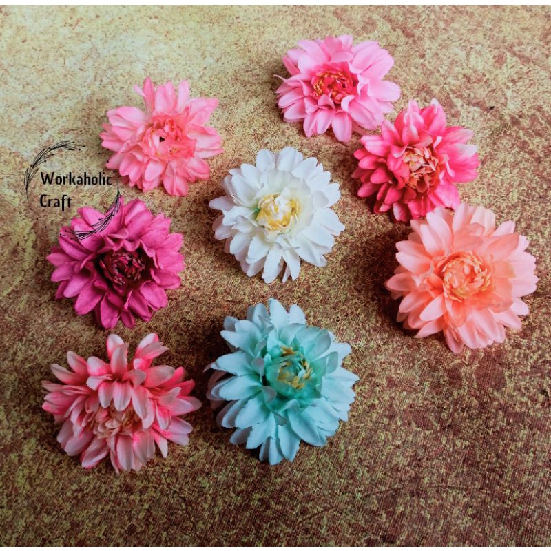 Jual Harga Grosir Bunga Dahlia Kuntum Bunga Kepala Bunga Artificial