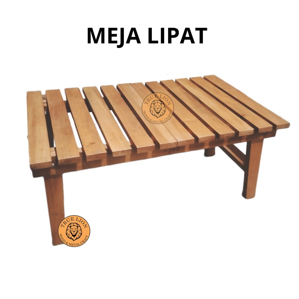 Jual MEJA KAYU LIPAT FOLDING WOODEN TABLE | Shopee Indonesia