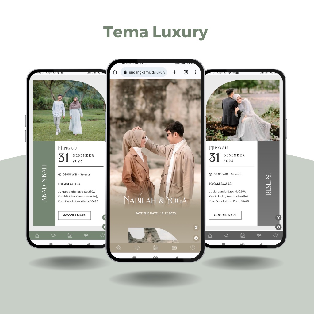 Undangan Digital Pernikahan Tema Luxury Undangan Website Elegenat