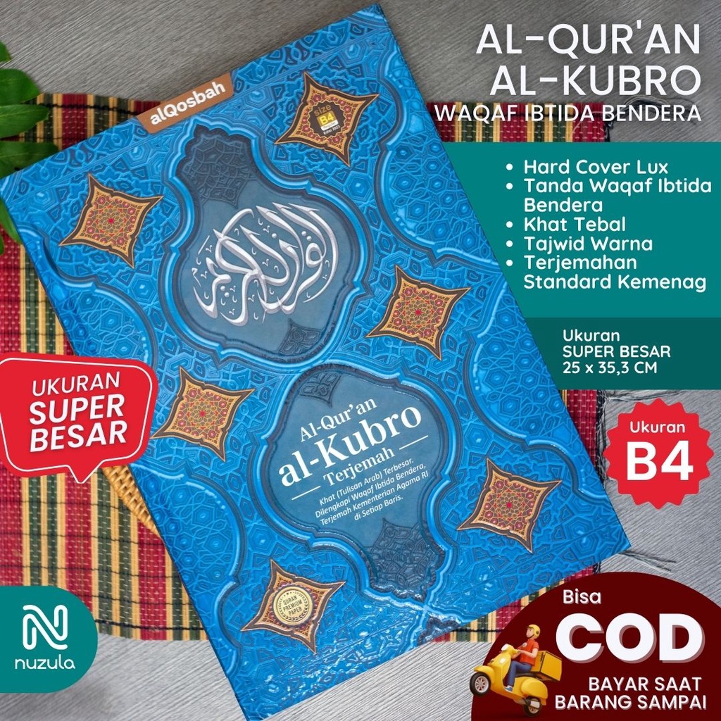 Jual Al Quran Jumbo Super Besar Al Kubro B Alquran Lansia Orang Tua Imam Sholat Masjid Shopee