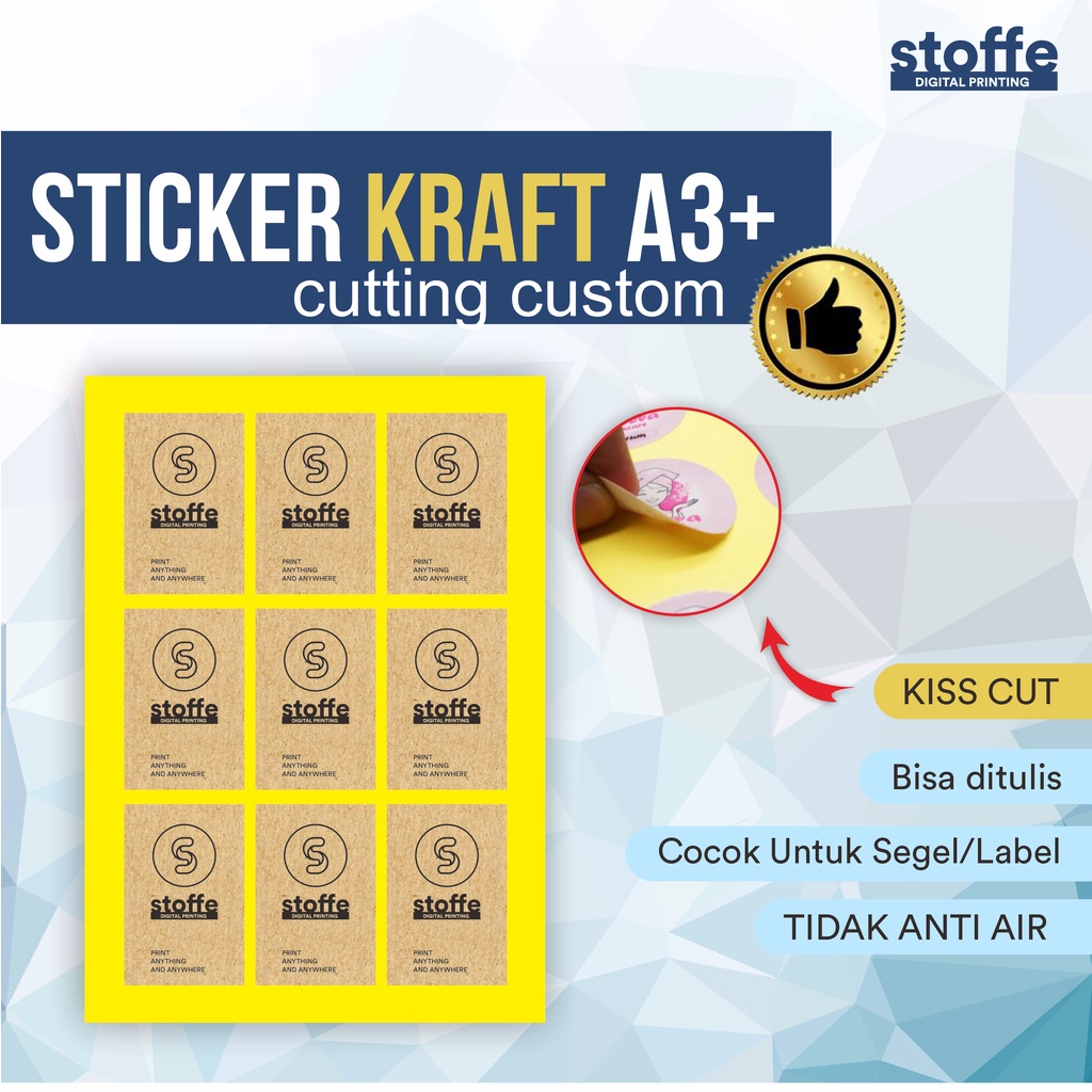 Jual Cetak Sticker Kraft Stiker Samson Stiker Coklat Label Kemasan