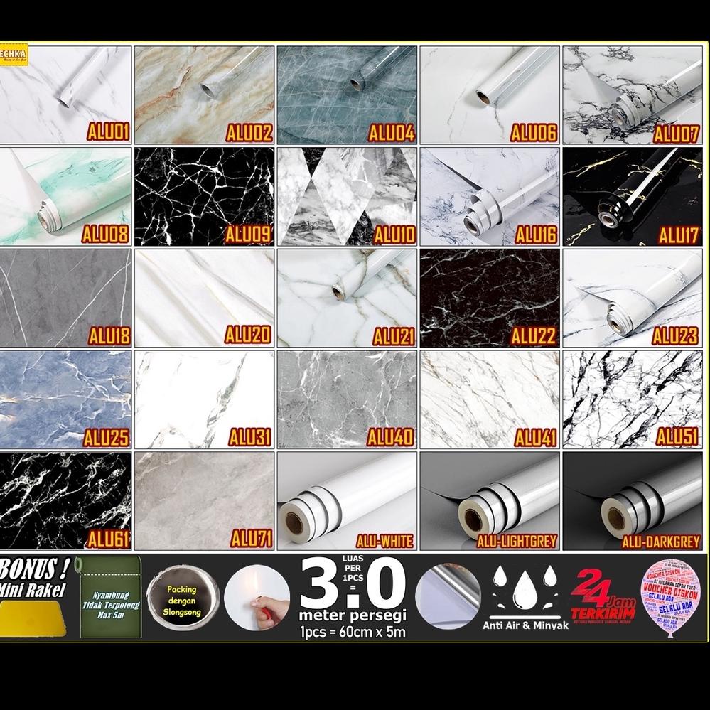 Jual LANGSUNG ORDER Sticker Decosheet Marmer Glossy Harga/5m Stiker ...