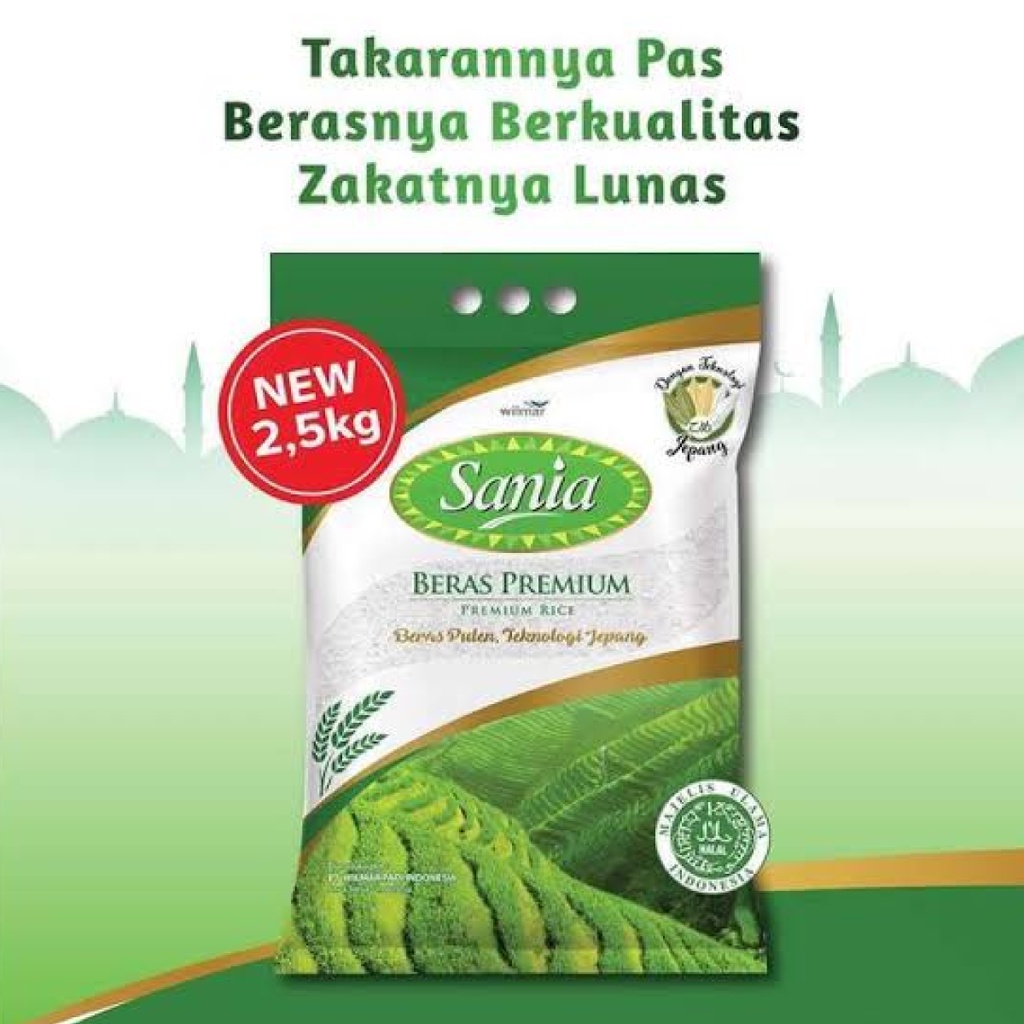 Jual Beras Sania Premium Beras Sania 2 5 Kg 3 5 Liter Beras Sania