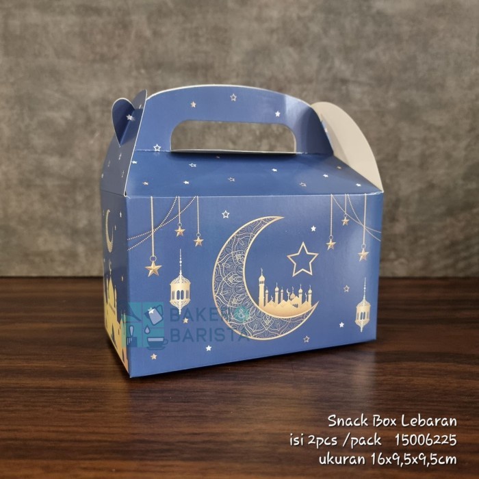 Box lebaran snack box isi 2pcsmotif idul fitri dus goodies bag party